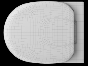 wall hung water closet toilet modeled in 3ds max 3D Модель