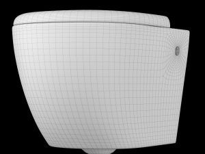 wall hung water closet toilet modeled in 3ds max 3D Модель