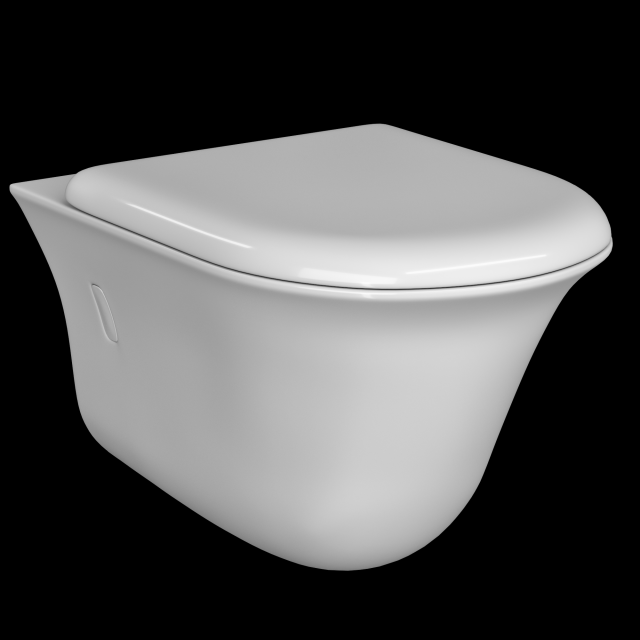 wall hung water closet toilet modeled in 3ds max 3D Модель .c4d .max .obj .3ds .fbx .stl .blend 