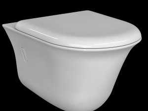 wall hung water closet toilet modeled in 3ds max Modèle 3D