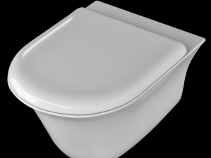 wall hung water closet toilet modeled in 3ds max 3D Модель