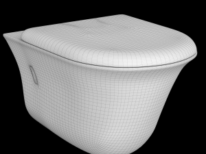 wall hung water closet toilet modeled in 3ds max 3D Модель