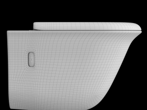 wall hung water closet toilet modeled in 3ds max 3D Модель