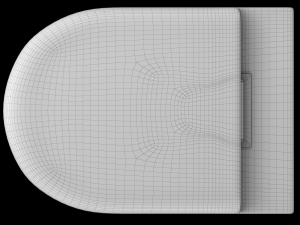 wall hung water closet toilet modeled in 3ds max 3D Модель