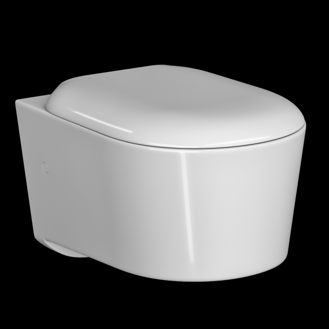 wall hung water closet toilet modeled in 3ds max Model 3D .c4d .max .obj .3ds .fbx .stl .blend 