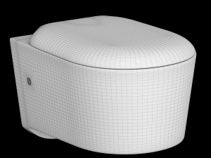 wall hung water closet toilet modeled in 3ds max Model 3D