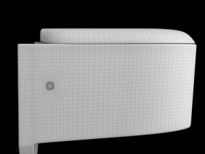 wall hung water closet toilet modeled in 3ds max Model 3D
