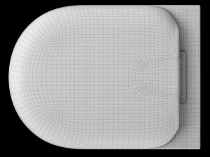 wall hung water closet toilet modeled in 3ds max 3D Model