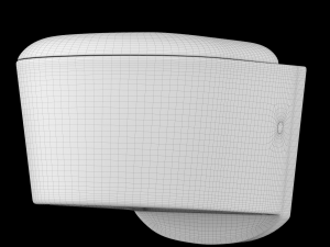 wall hung water closet toilet modeled in 3ds max Model 3D