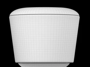 wall hung water closet toilet modeled in 3ds max 3D Model
