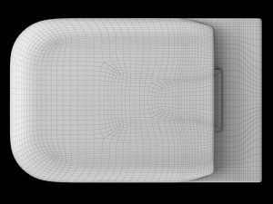 wall hung water closet toilet modeled in 3ds max Model 3D