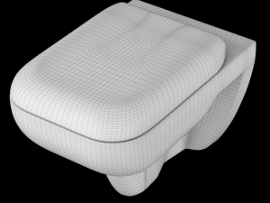 wall hung water closet toilet modeled in 3ds max Model 3D