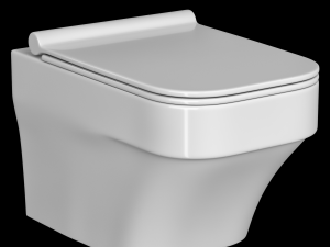 wall hung water closet toilet modeled in 3ds max 3D मॉडल