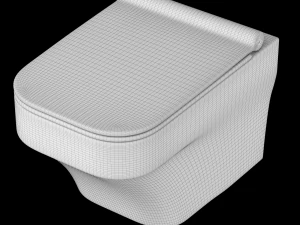 wall hung water closet toilet modeled in 3ds max 3D Model