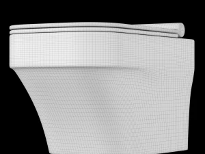 wall hung water closet toilet modeled in 3ds max 3D Model