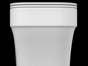 wall hung water closet toilet modeled in 3ds max 3D Model