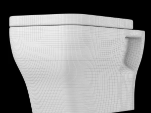 wall hung water closet toilet modeled in 3ds max 3D Model