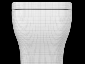 wall hung water closet toilet modeled in 3ds max 3D Model
