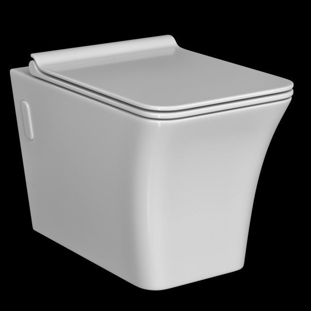 wall hung water closet toilet modeled in 3ds max 3D Модель .c4d .max .obj .3ds .fbx .stl .blend 