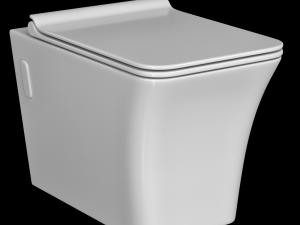 wall hung water closet toilet modeled in 3ds max 3D मॉडल