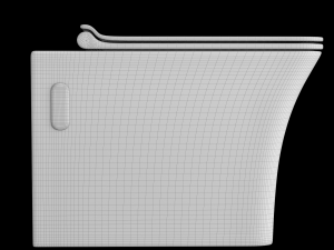wall hung water closet toilet modeled in 3ds max 3D Модель