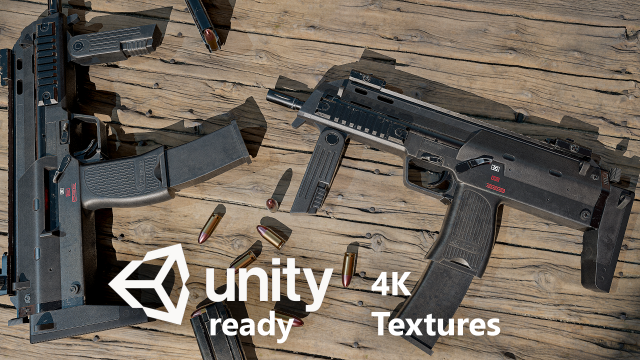 mp7 submachine4k pbr textures gameready aaa 3D Model .c4d .max .obj .3ds .fbx .stl .blend 