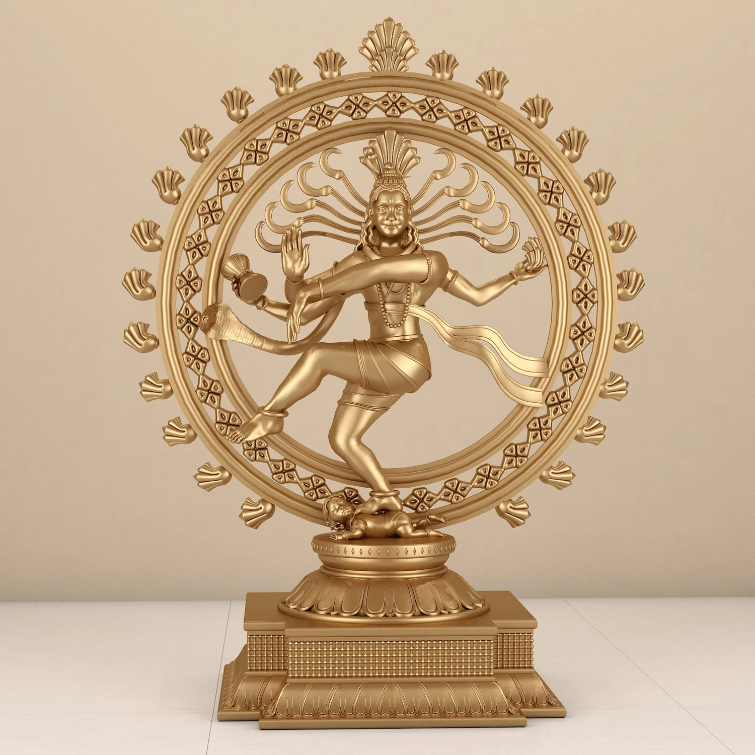 nataraja 3d sculpture 3D Model .c4d .max .obj .3ds .fbx .stl .blend