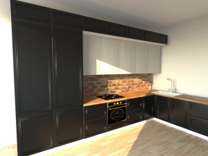 black kitchen 3D Model