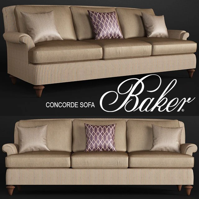 concorde sofa 3D Model .c4d .max .obj .3ds .fbx .stl .blend