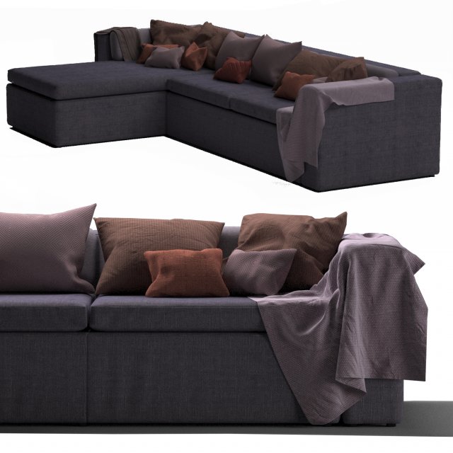 collins sofa Model 3D .c4d .max .obj .3ds .fbx .stl .blend 