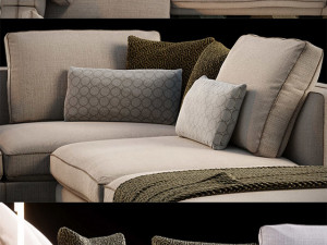 corner sofa set 3D मॉडल