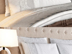 Dantone Home Ліжко jarrow buttons 3D Модель