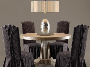 table and chair vittorio grifoni 3D Model