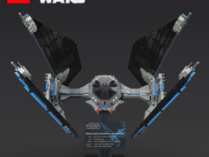 lego sw tie interceptor Model 3D