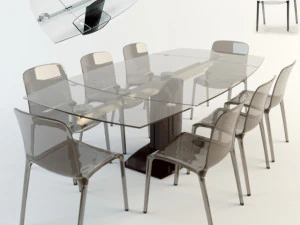 卡里加里斯餐桌椅 3D 模型