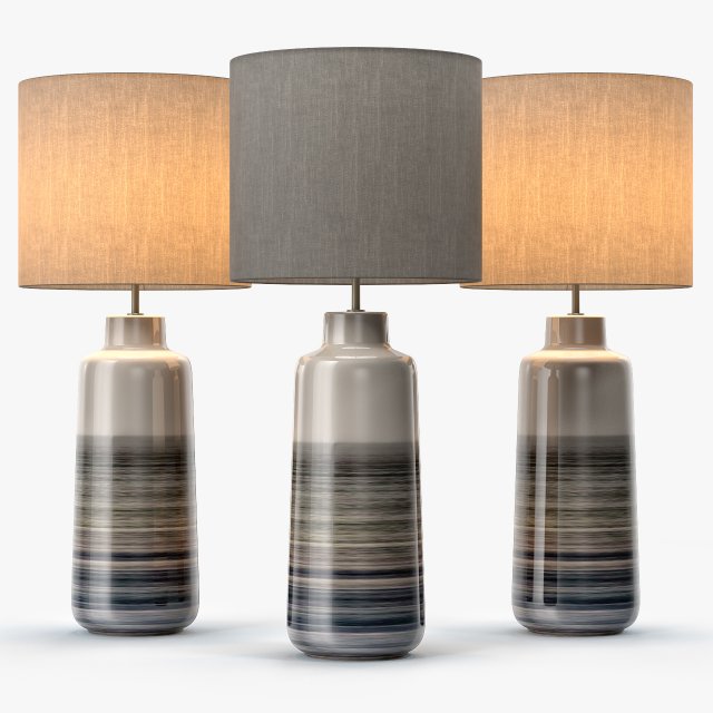 bacari large table lamp 3D Model .c4d .max .obj .3ds .fbx .stl .blend 