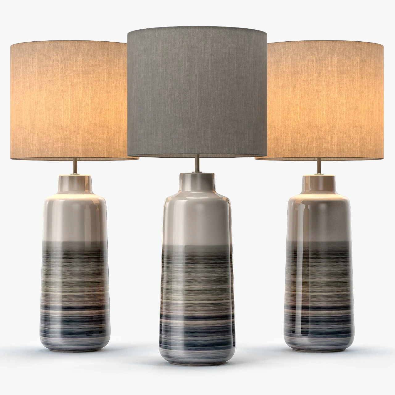 bacari large table lamp 3D Model .c4d .max .obj .3ds .fbx .stl .blend 