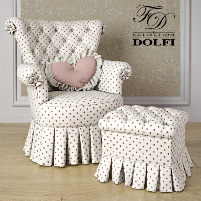 dolfi antony poltrona armchair 3D 模型 .c4d .max .obj .3ds .fbx .stl .blend 