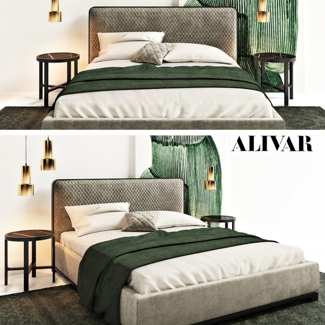 bali bed by alivar 3D Model .c4d .max .obj .3ds .fbx .stl .blend 