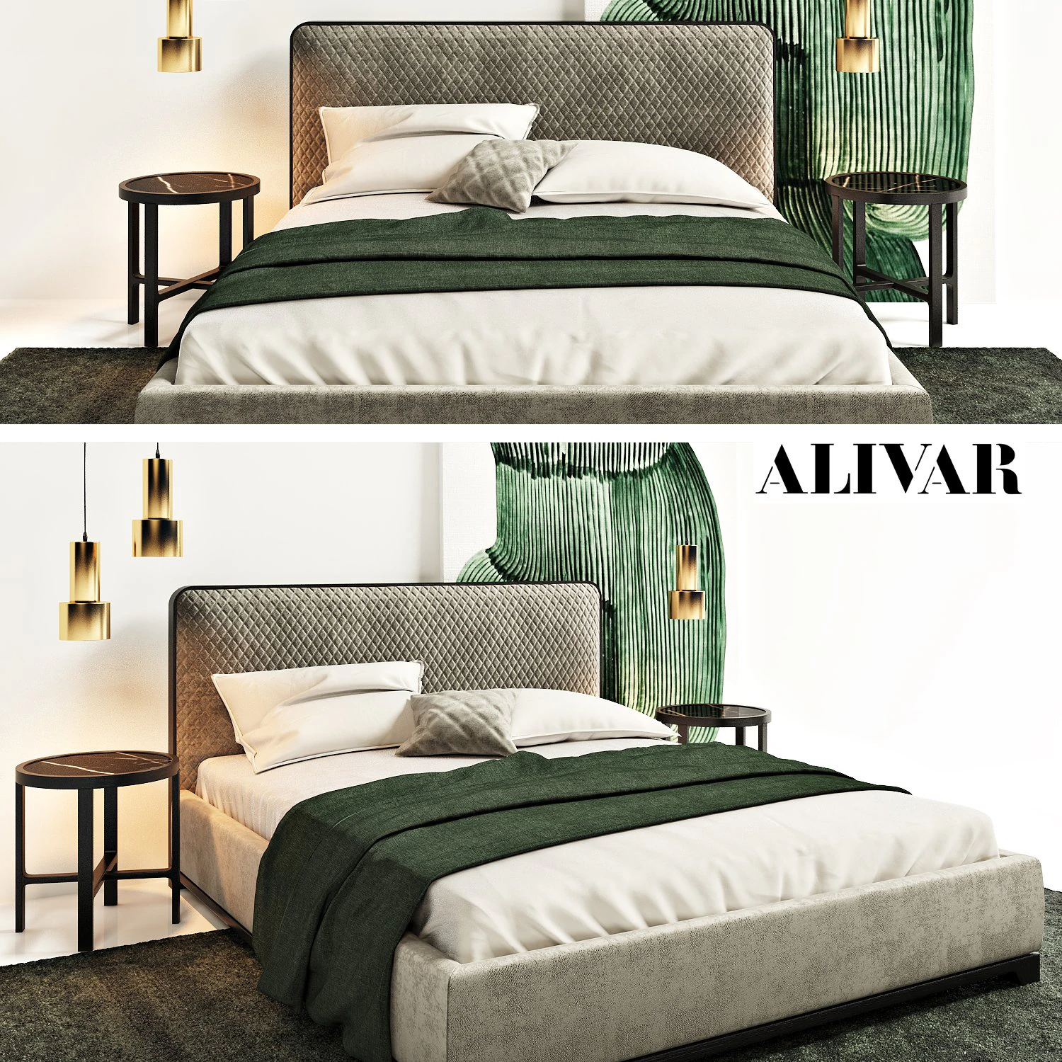 bali bed by alivar 3D Model .c4d .max .obj .3ds .fbx .stl .blend 