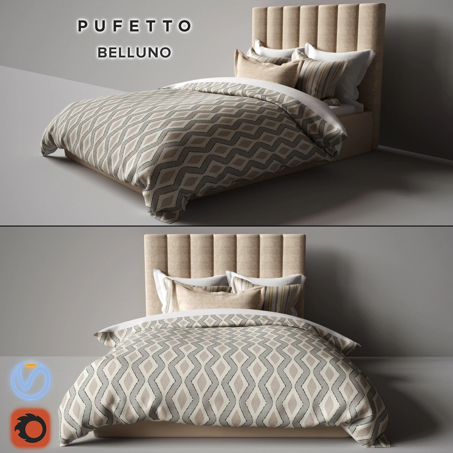 pufetto belluno 3D Model .c4d .max .obj .3ds .fbx .stl .blend 