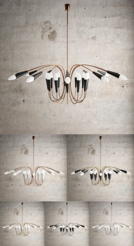 delightfull aretha chandelier 3D Модель .c4d .max .obj .3ds .fbx .stl .blend 