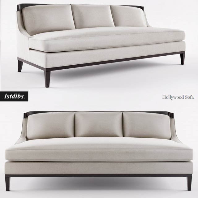 1stdibs hollywood sofa Modello 3D .c4d .max .obj .3ds .fbx .stl .blend 