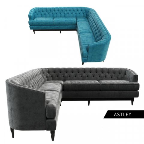 astley corner lounge sofa 3D Model .c4d .max .obj .3ds .fbx .stl .blend 