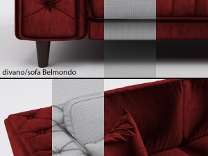 alberta salotti controluce belmondo sofa Modello 3D