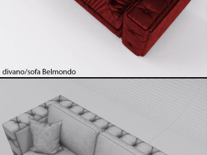 alberta salotti controluce belmondo sofa 3D Model