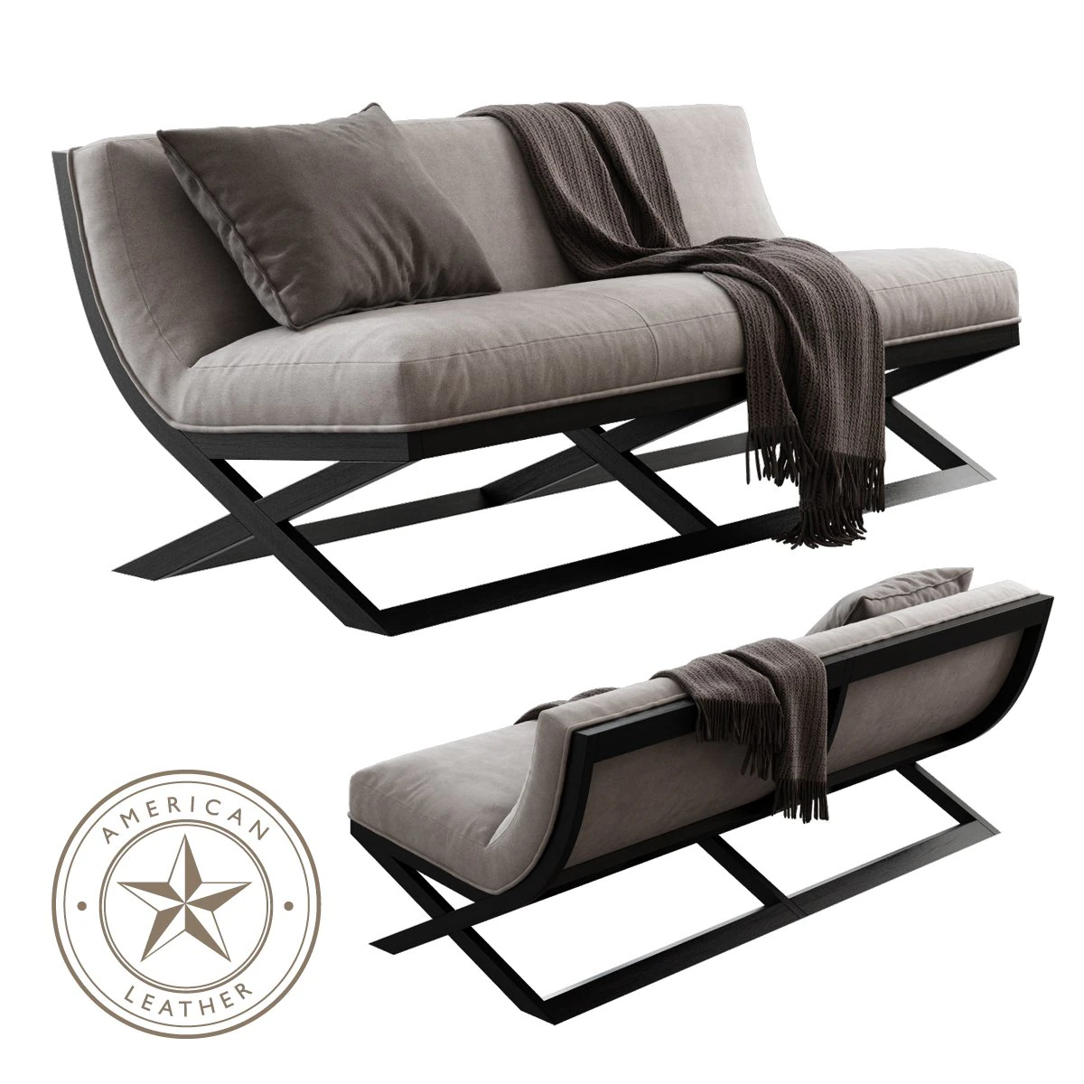 american leather tori sofa 3D Model .c4d .max .obj .3ds .fbx .stl .blend