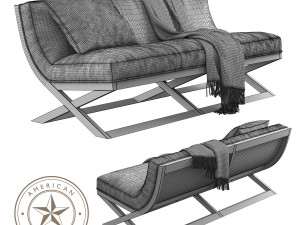 american leather tori sofa Modelo 3D