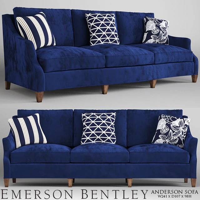 anderson sofa 3D Model .c4d .max .obj .3ds .fbx .stl .blend 