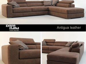 सोफ़ा एंटीगुआ चमड़ा डिट्रे इटालिया 3D मॉडल